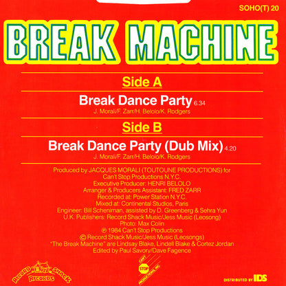 Break Machine : Break Dance Party (12", Single)