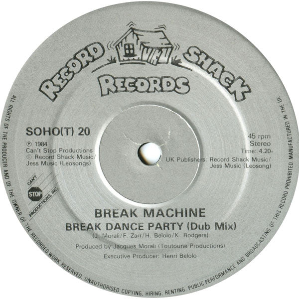 Break Machine : Break Dance Party (12", Single)