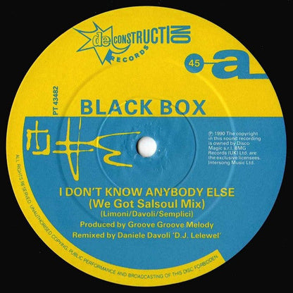 Black Box : I Don't Know Anybody Else (Remix) (12")