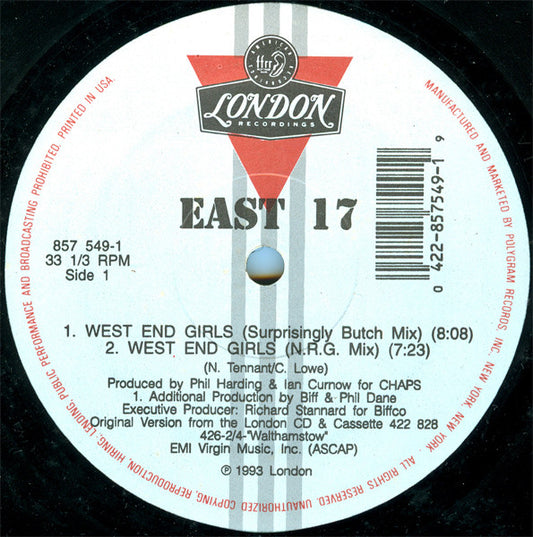 East 17 : West End Girls (12")