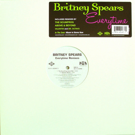 Britney Spears : Everytime (Remixes) (12")