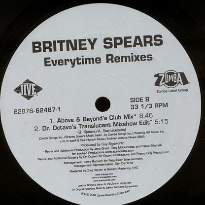 Britney Spears : Everytime (Remixes) (12")