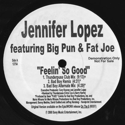 Jennifer Lopez featuring Big Pun* & Fat Joe : Feelin' So Good (12", M/Print, Promo)