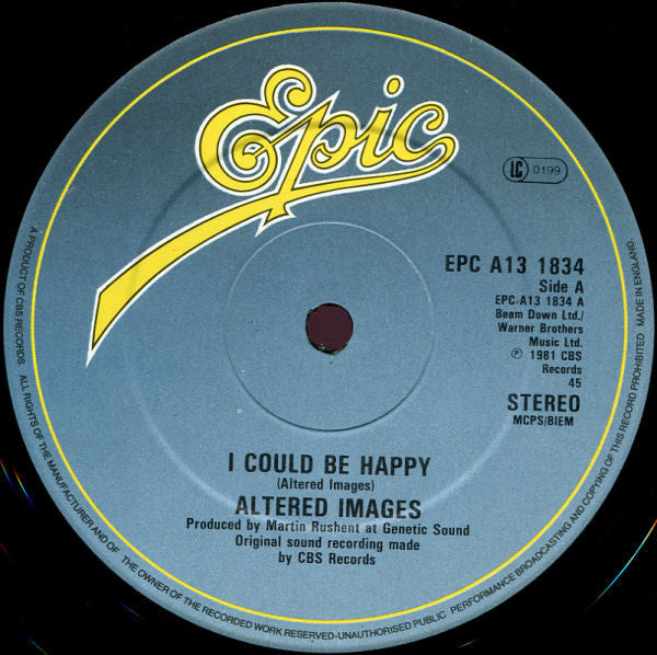Altered Images : I Could Be Happy (12", Single)