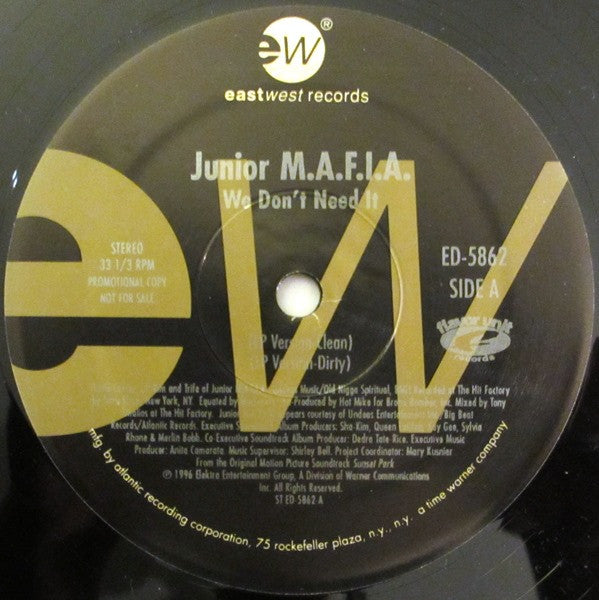 Junior M.A.F.I.A. b/w Onyx and Big Mike (3) : We Don't Need It / Thangz Changed / All Uv It (12", Promo)