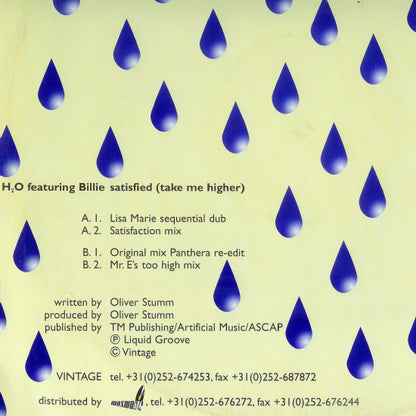 H2O Featuring Billie : Satisfied (Take Me Higher) (12")