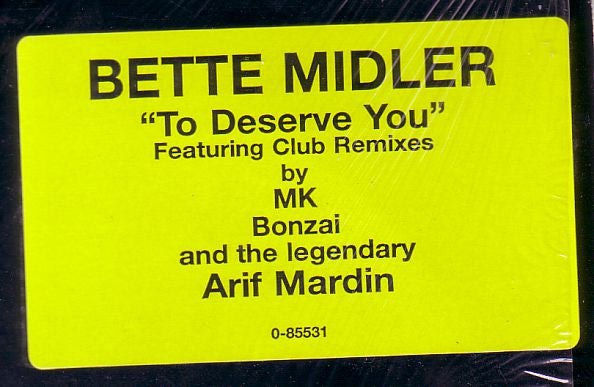 Bette Midler : To Deserve You (12")