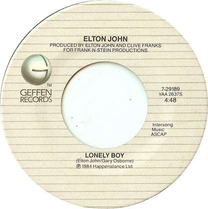 Elton John : Who Wears These Shoes (7", Single, All)
