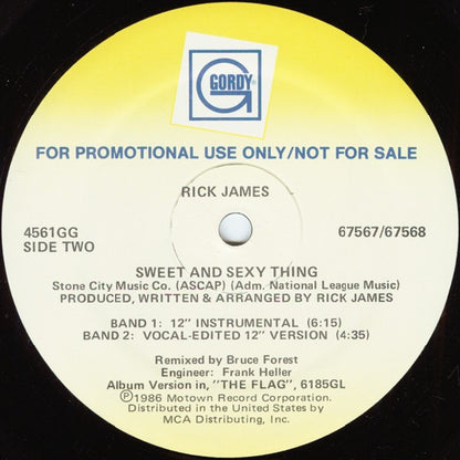 Rick James : Sweet And Sexy Thing (Special 12" Remix) (12", Promo)