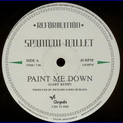Spandau Ballet : Paint Me Down (12", Single)