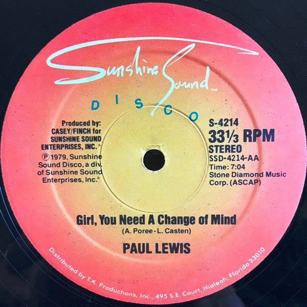 Paul Lewis : Girl, You Need A Change Of Mind / Inner City Blues (12")
