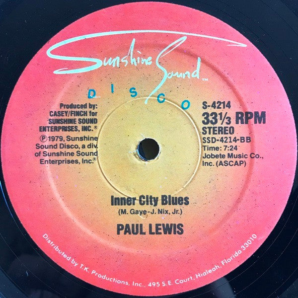 Paul Lewis : Girl, You Need A Change Of Mind / Inner City Blues (12")