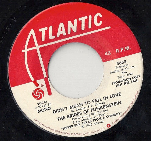 The Brides Of Funkenstein* : Didn't Mean To Fall In Love (7", Promo)