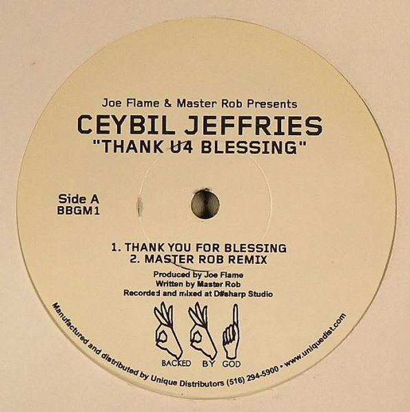 Joe Flame & Master Rob (2) Presents Ceybil Jefferies : Thank U4 Blessing (12")