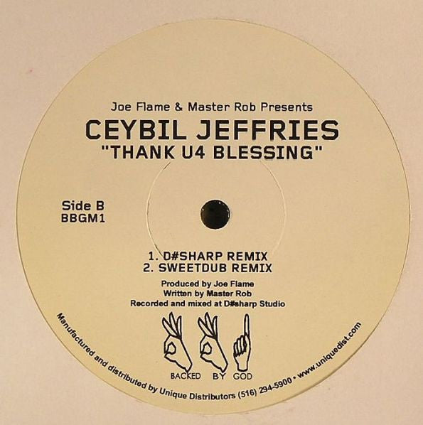 Joe Flame & Master Rob (2) Presents Ceybil Jefferies : Thank U4 Blessing (12")