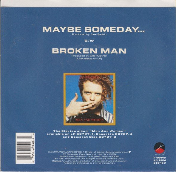 Simply Red : Maybe Someday... (7", Single)