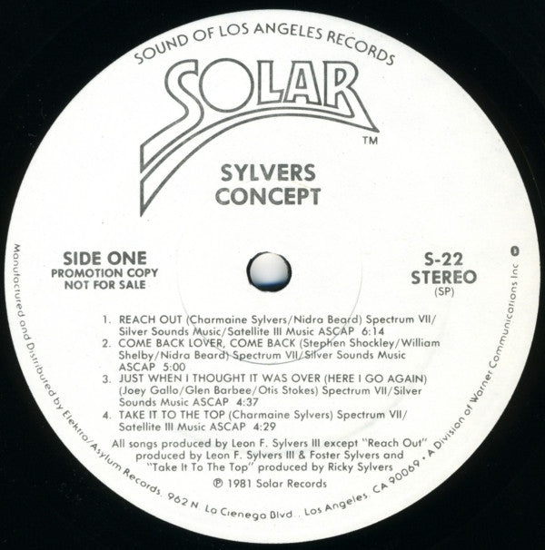 The Sylvers : Concept (LP, Album, Promo, SP )