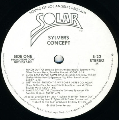 The Sylvers : Concept (LP, Album, Promo, SP )