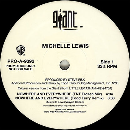 Michelle Lewis : Nowhere And Everywhere (12", Promo)