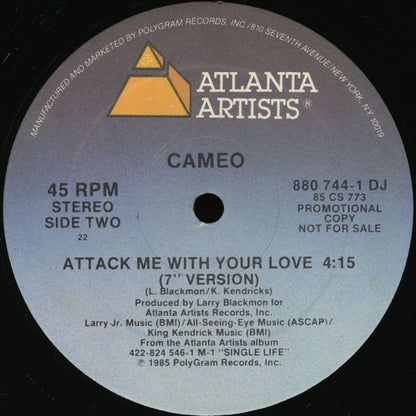 Cameo : Attack Me With Your Love (12", Promo)