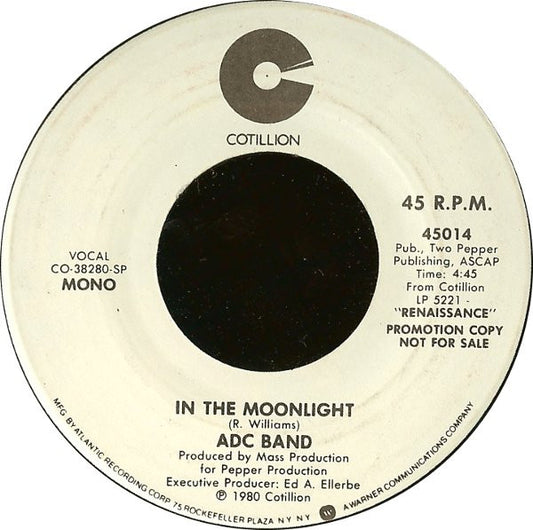 ADC Band : In The Moonlight (7", Mono, Promo, Styrene)