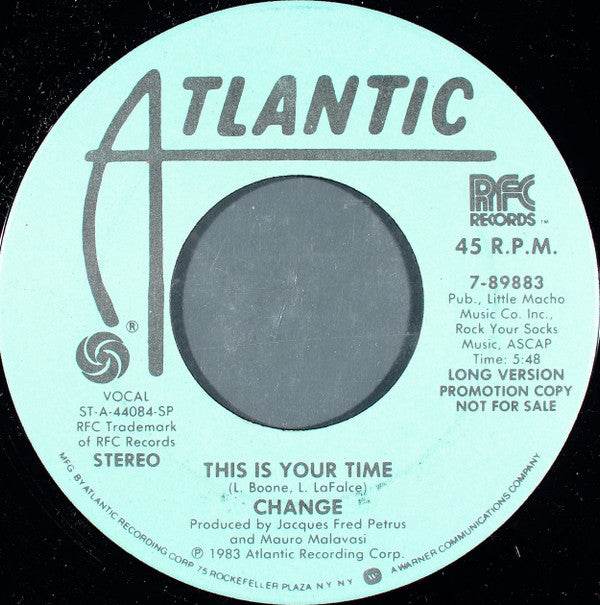 Change : This Is Your Time (7", Promo)