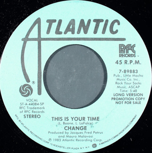 Change : This Is Your Time (7", Promo)