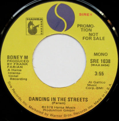 Boney M. : Dancing In The Streets (7", Single, Promo)