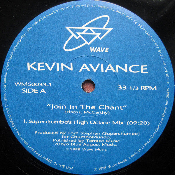 Kevin Aviance : Join In The Chant (12")