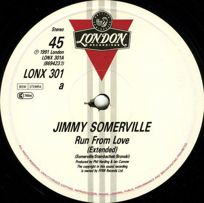 Jimmy Somerville : Run From Love (12", Single)