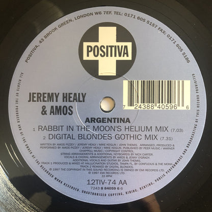 Jeremy Healy & Amos : Argentina (12")
