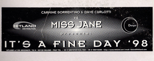 Carmine Sorrentino & Dave Carlotti vs Miss Jane : It's A Fine Day '98 (12")