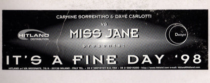Carmine Sorrentino & Dave Carlotti vs Miss Jane : It's A Fine Day '98 (12")