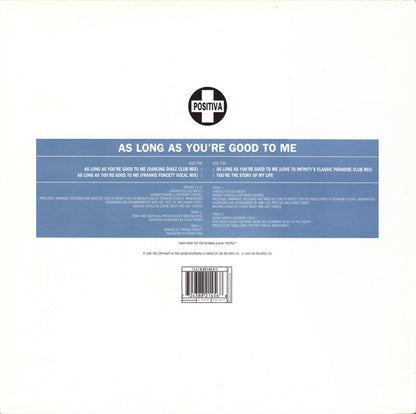 Judy Cheeks : As Long As You're Good To Me (12")