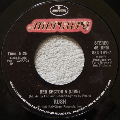 Rush : The Big Money (7", Single, Styrene, 19)