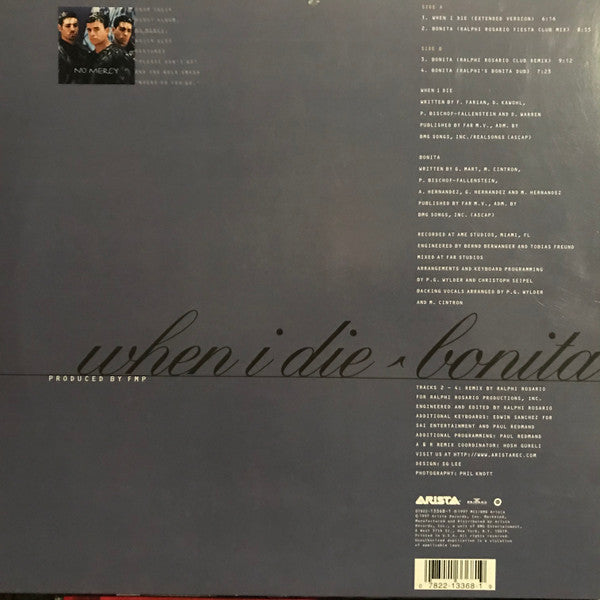 No Mercy : When I Die / Bonita (12")