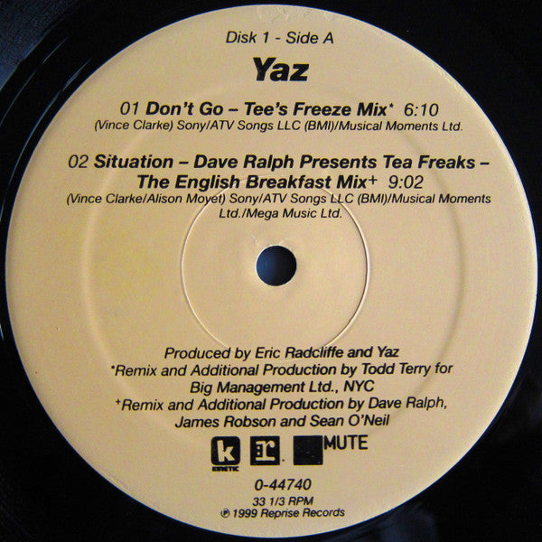 Yaz* : Don't Go / Situation (1999 Remixes) (2x12")