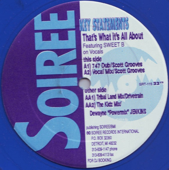 Key Statements : That's What It's All About (12", Blu)