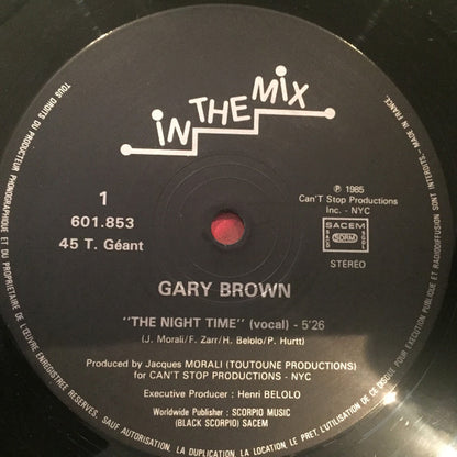 Gary Brown (10) : The Night Time (12", Maxi)