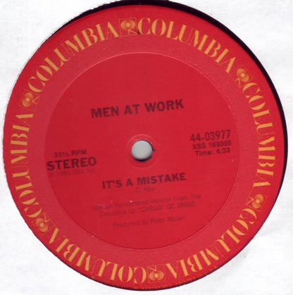 Men At Work : It's A Mistake (12", Single, RM)