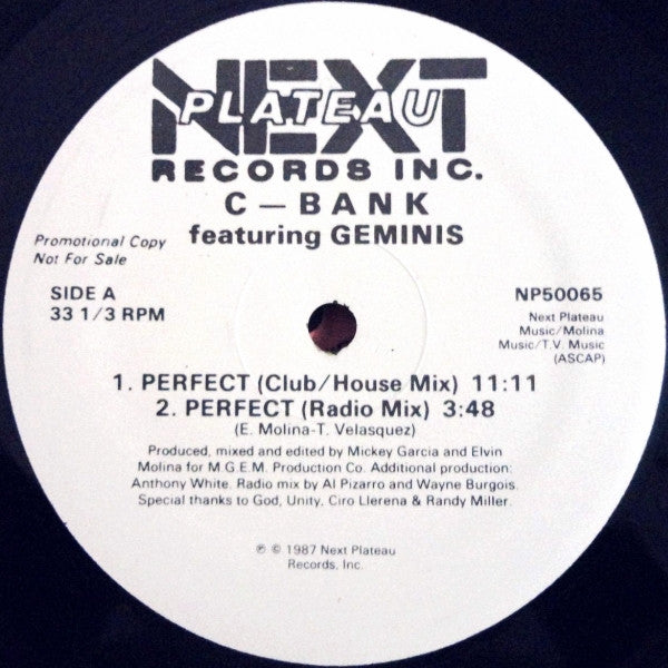 C-Bank featuring Geminis : Perfect (12", Promo)