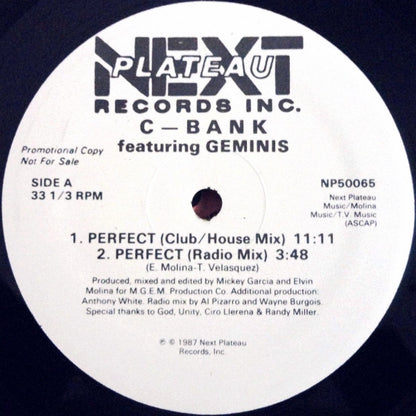 C-Bank featuring Geminis : Perfect (12", Promo)
