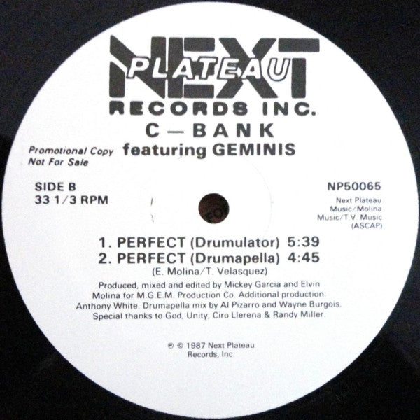 C-Bank featuring Geminis : Perfect (12", Promo)