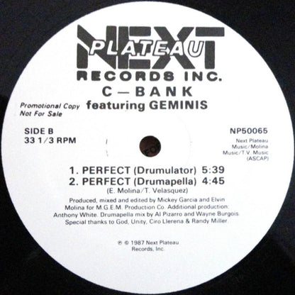 C-Bank featuring Geminis : Perfect (12", Promo)