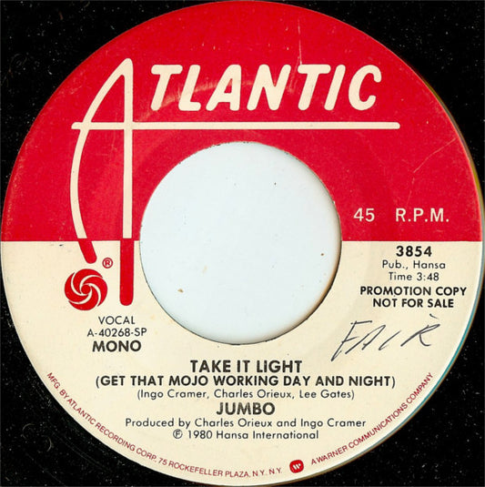 Jumbo (5) : Take It Light (Get That Mojo Working Day And Night) (7", Single, Promo)