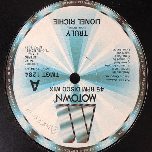 Lionel Richie : Truly (12")