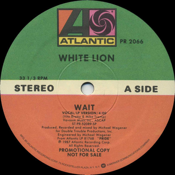 White Lion : Wait (12", Promo)