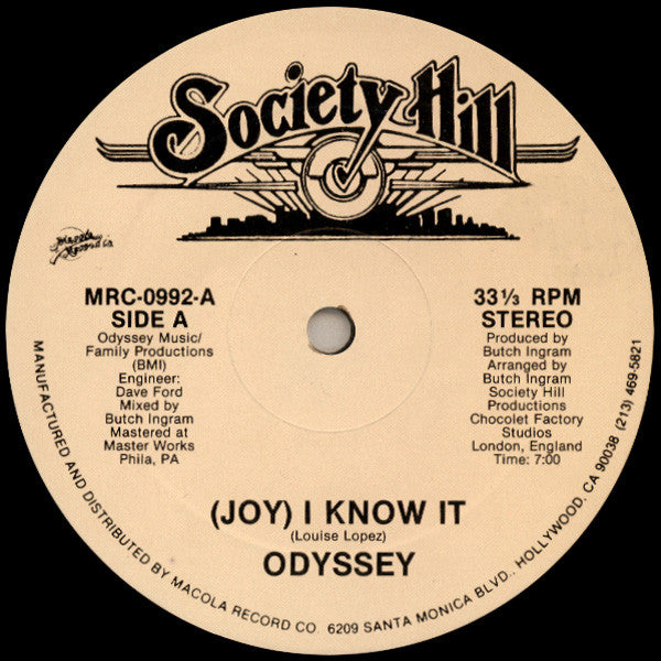 Odyssey (2) : (Joy) I Know It (12")