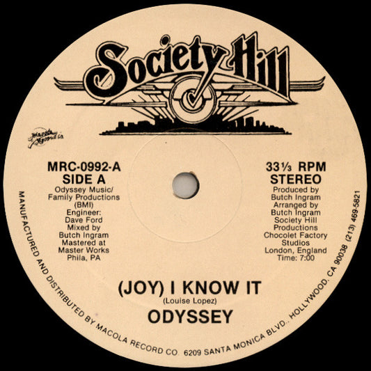 Odyssey (2) : (Joy) I Know It (12")