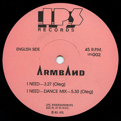 Armband : I Need / Dame Amor (12", Pin)